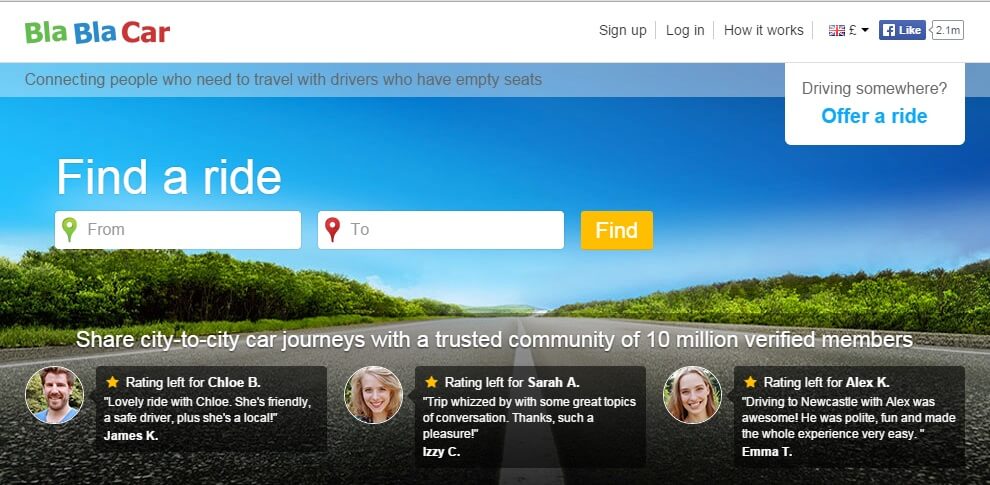 blablacar, best travel websites 2015