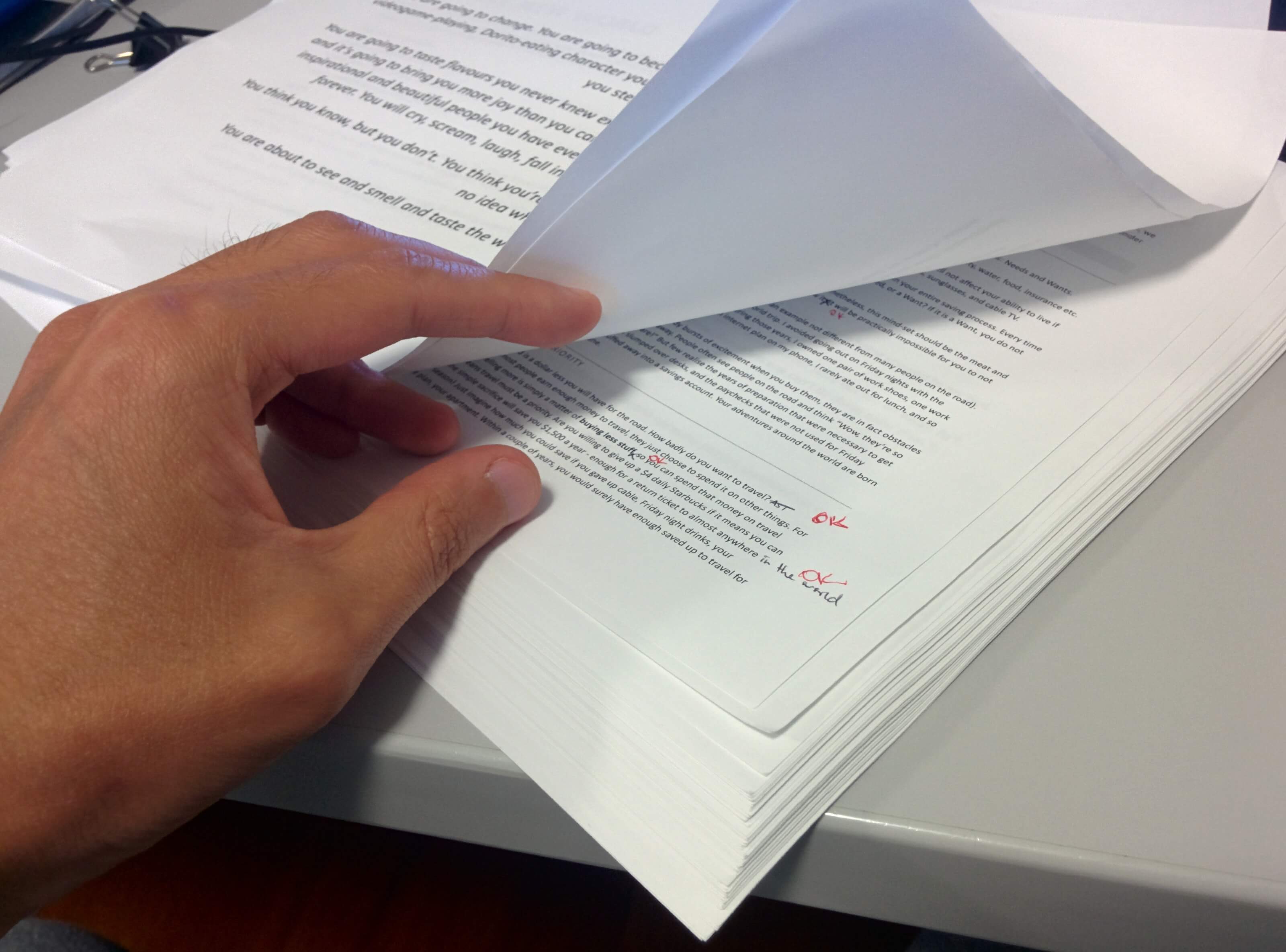triple your travel proof reading