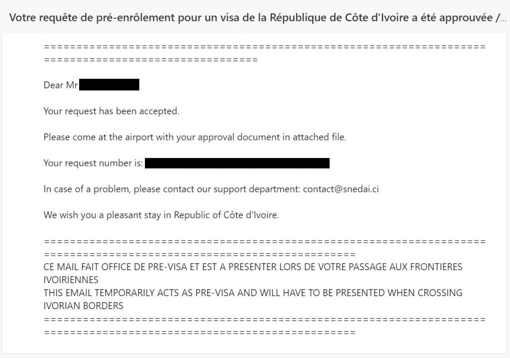 cote divoire e visa