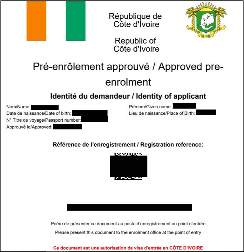 cote divoire e visa