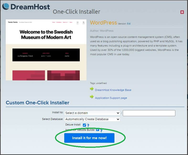 dreamhost installer